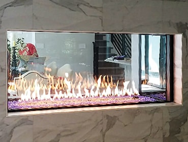 foundation see-through gas fireplaces