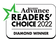 2021 Diamond Winner of the Barrie Advance Readers' Choice Awards